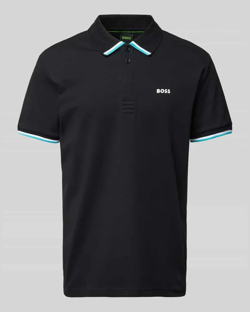 HUGO BOSS Regular Fit Poloshirt mit Label-Print Modell 'Paddy Lux Heritage 