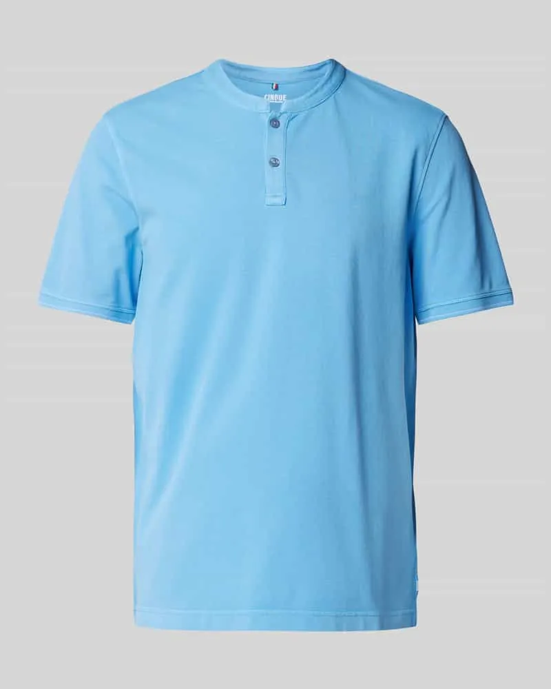 cinque Slim Fit Poloshirt mit Rundhalsausschnitt Modell 'LANO Bleu