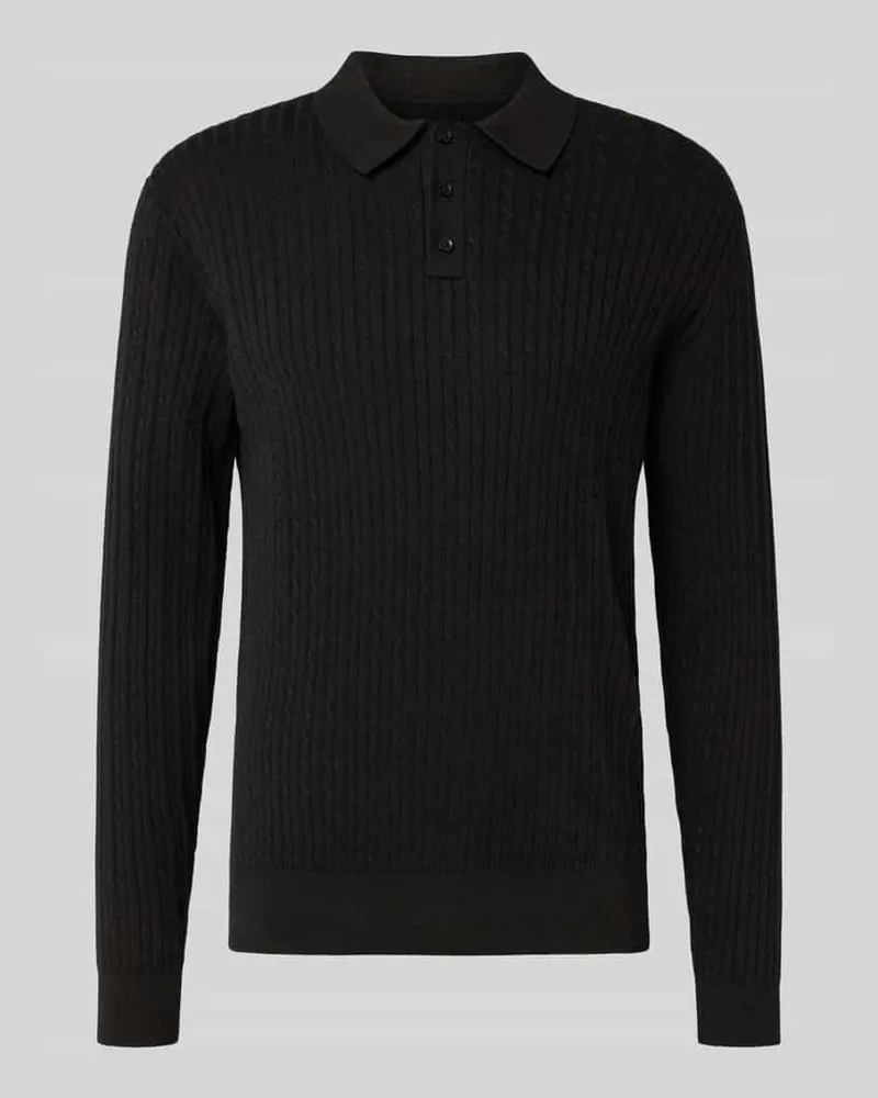 McNeal Strickpullover mit Polokragen Schoko