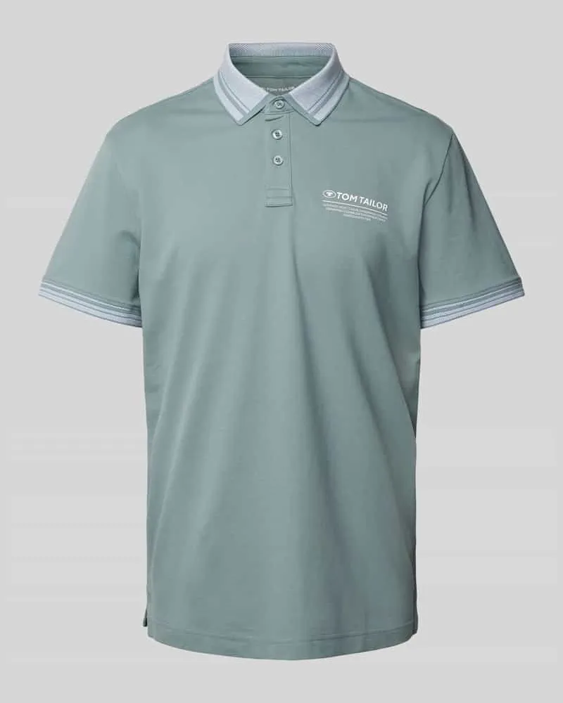 Tom Tailor Regular Fit Poloshirt mit Label-Print 