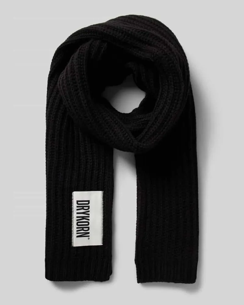 Drykorn Schal mit Label-Detail Modell 'CRONICA Black