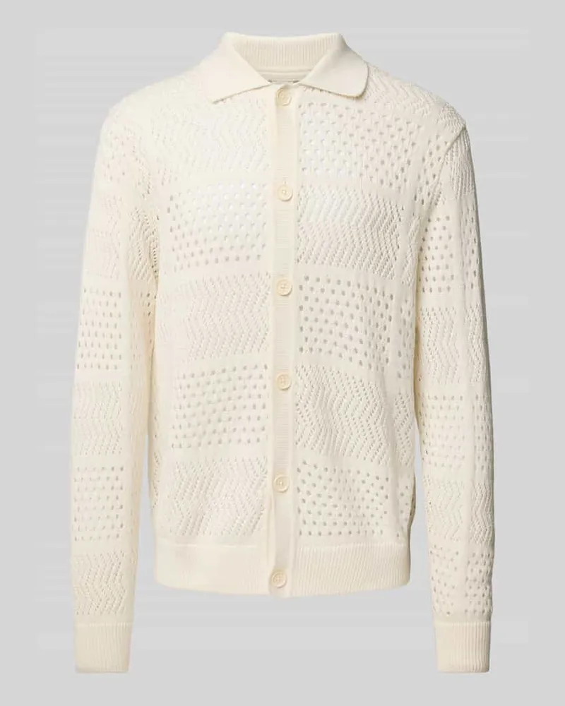 McNeal Cardigan mit Lochmuster Sand