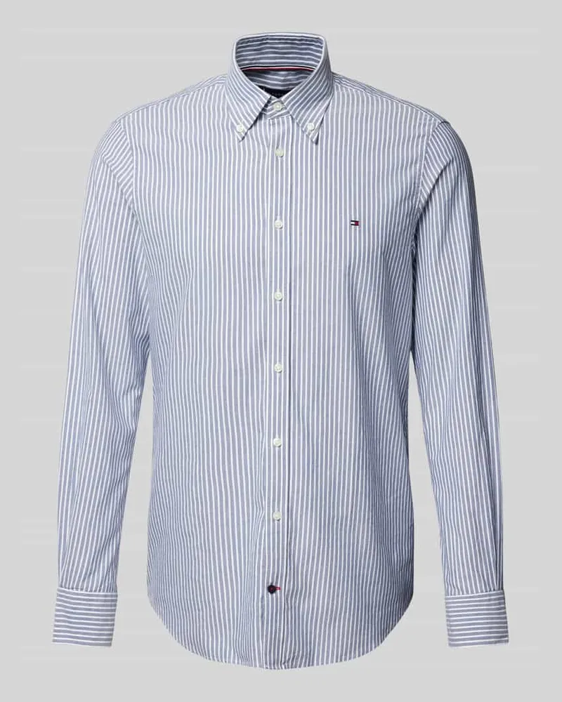 Tommy Hilfiger Slim Fit Business-Hemd mit Button-Down-Kragen Modell 'ROYAL 