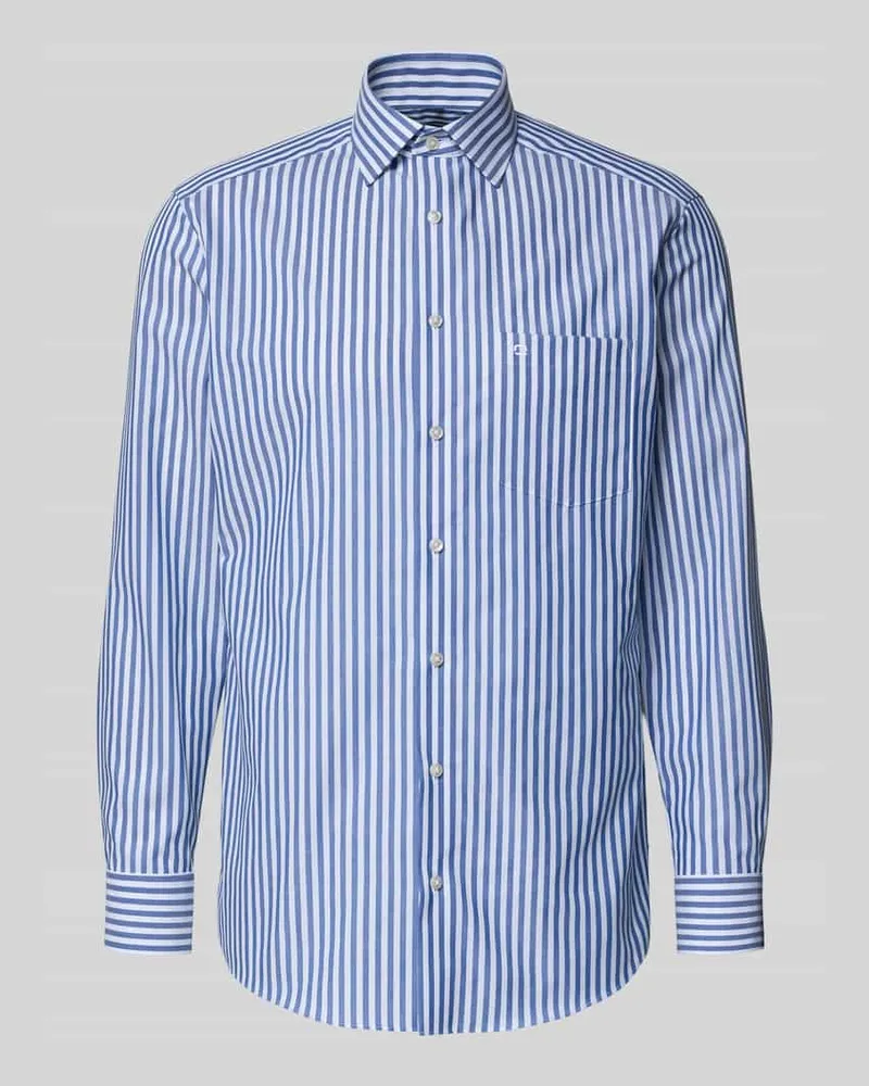 Olymp Regular Fit Business-Hemd mit Kentkragen Royal