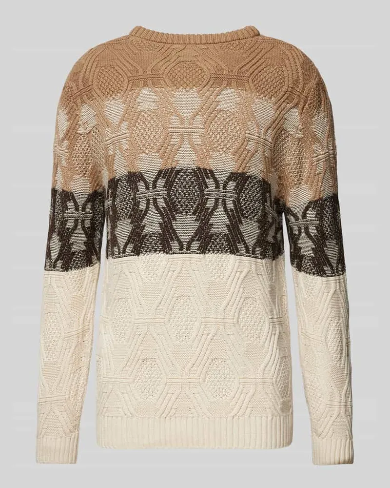 Ragman Strickpullover mit Label-Detail Mittelbraun