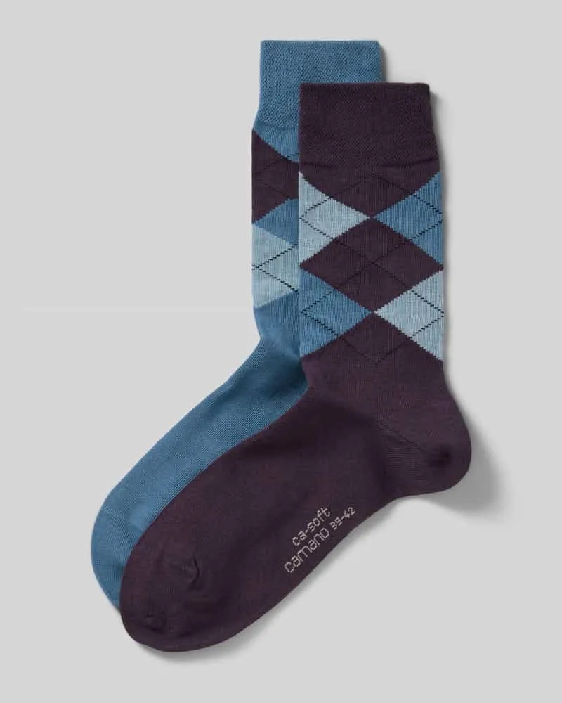 Camano Socken mit elastischem Rippenbündchen im 2er-Pack 