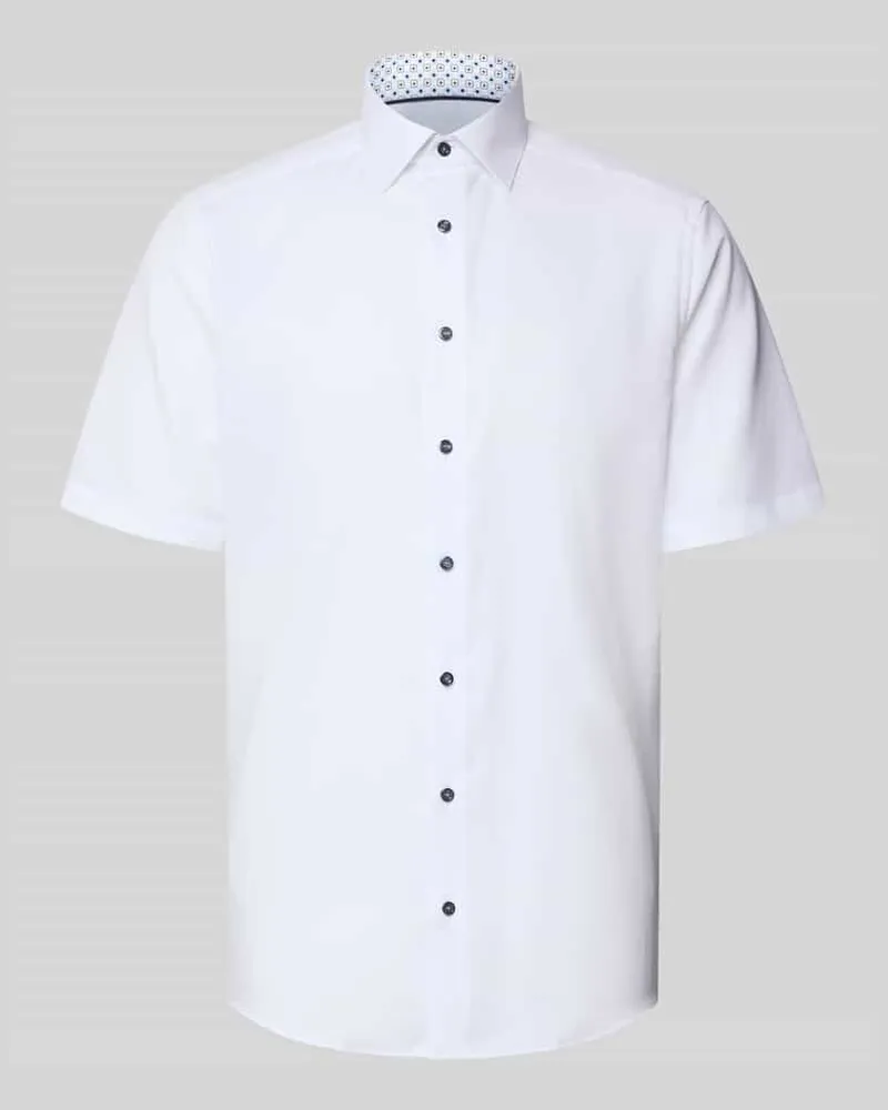 Olymp Regular Fit Business-Hemd mit Kentkragen Weiss