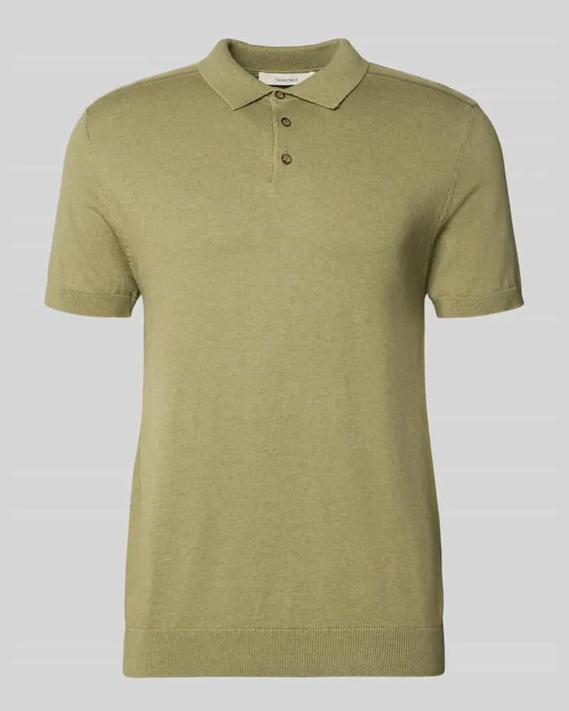 Selected Homme Regular Fit Poloshirt aus Bio-Baumwoll-Mix Modell 'BERG Oliv