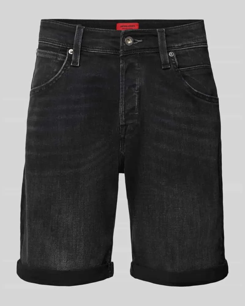 Jack & Jones Regular Fit Jeansshorts im 5-Pocket-Design Modell 'RICK 