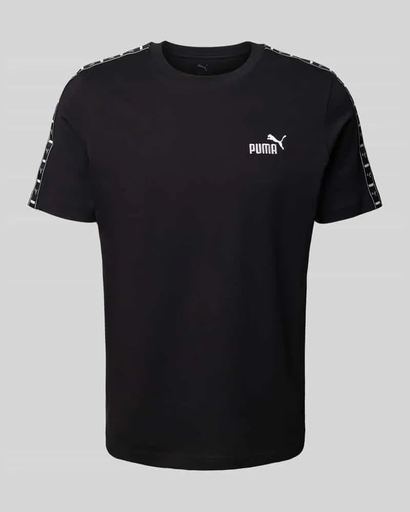 Puma T-Shirt mit Label-Stitching und Rundhalsausschnitt 