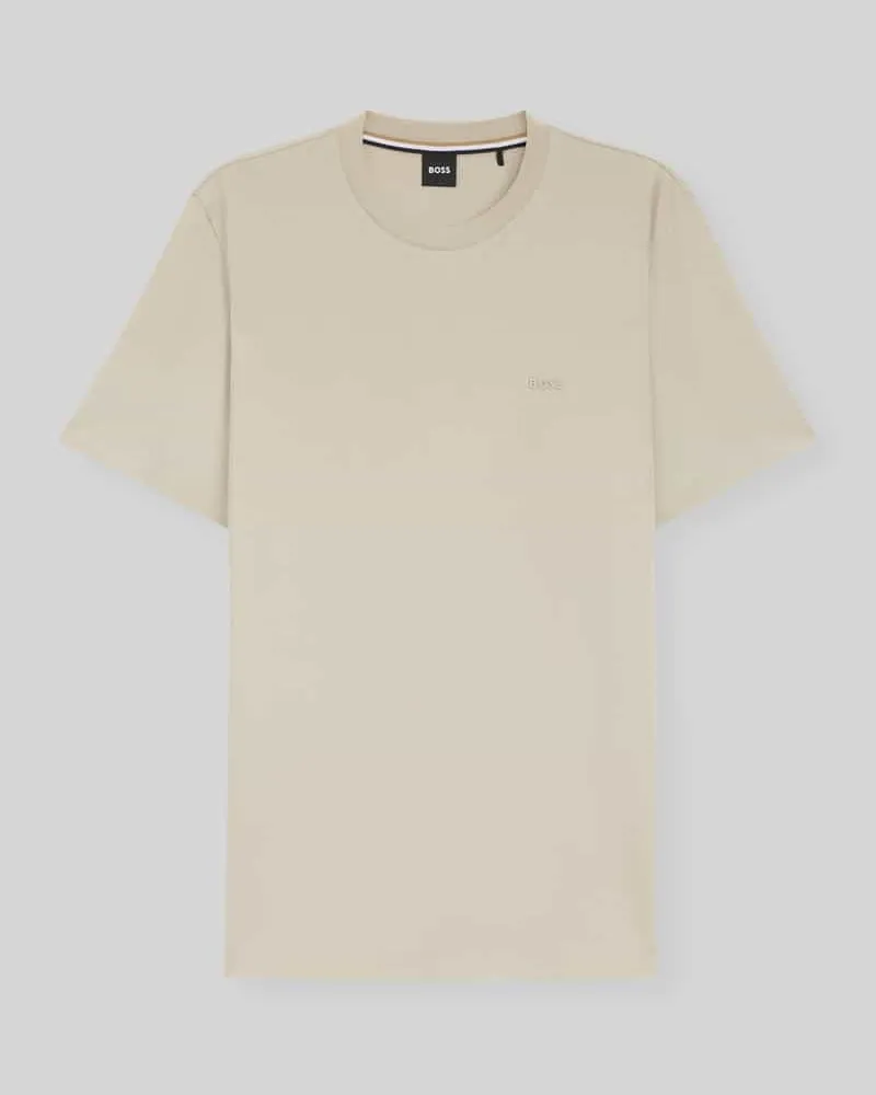 HUGO BOSS Regular Fit T-Shirt mit Logo Detail Modell 'THOMPSON_01 Beige