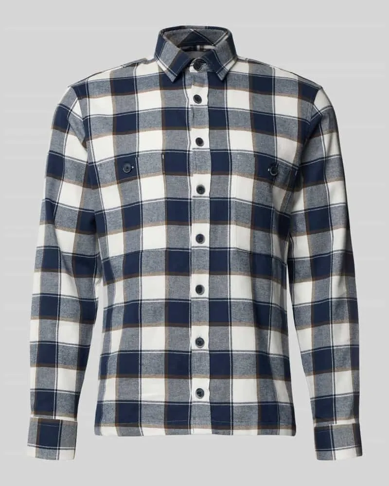Brax Slim Fit Freizeithemd mit Kentkragen Modell 'KAY Marine