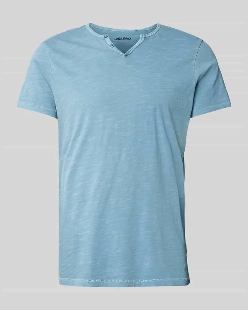 Blend T-Shirt mit Serafino-Ausschnitt 