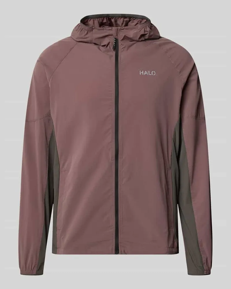 HALO Regular Fit Jacke mit Logo-Print Modell 'DIVISION Aubergine