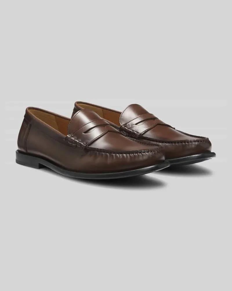 HUGO BOSS Loafer aus echtem Leder Dunkelbraun
