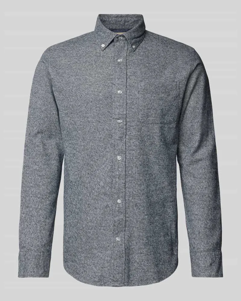 Jack & Jones Slim Fit Freizeithemd Button-Down-Kragen Modell 'BLUNORRIS 