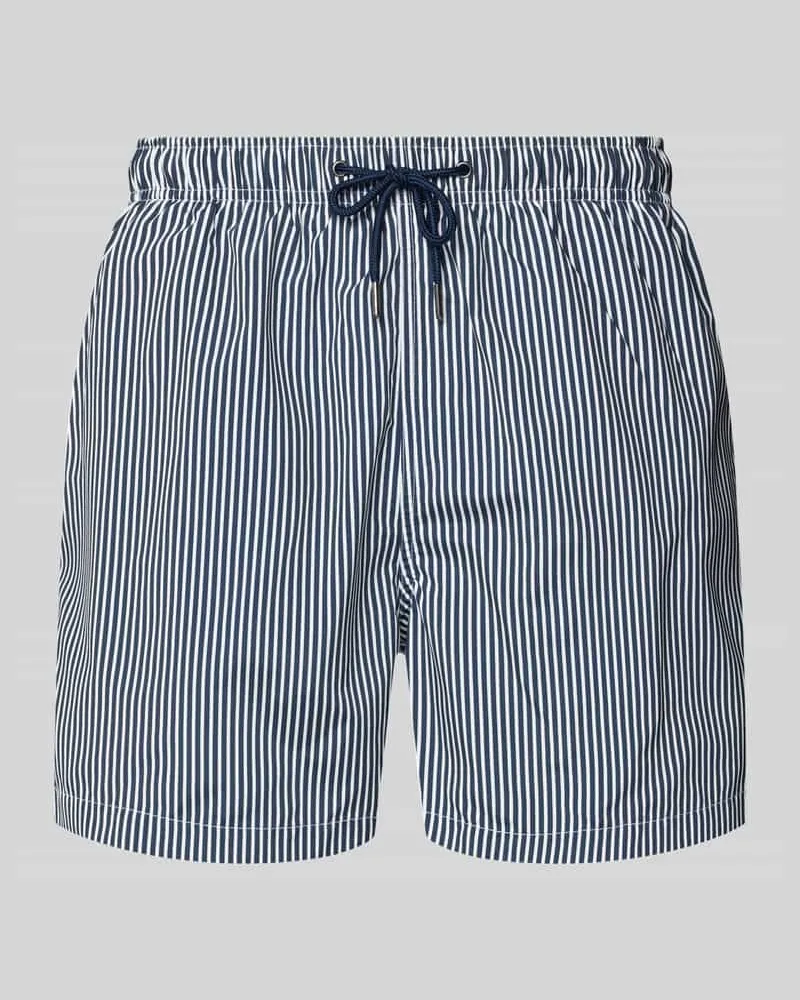 McNeal Badehose mit Gesäßtasche und Label-Patch Marine