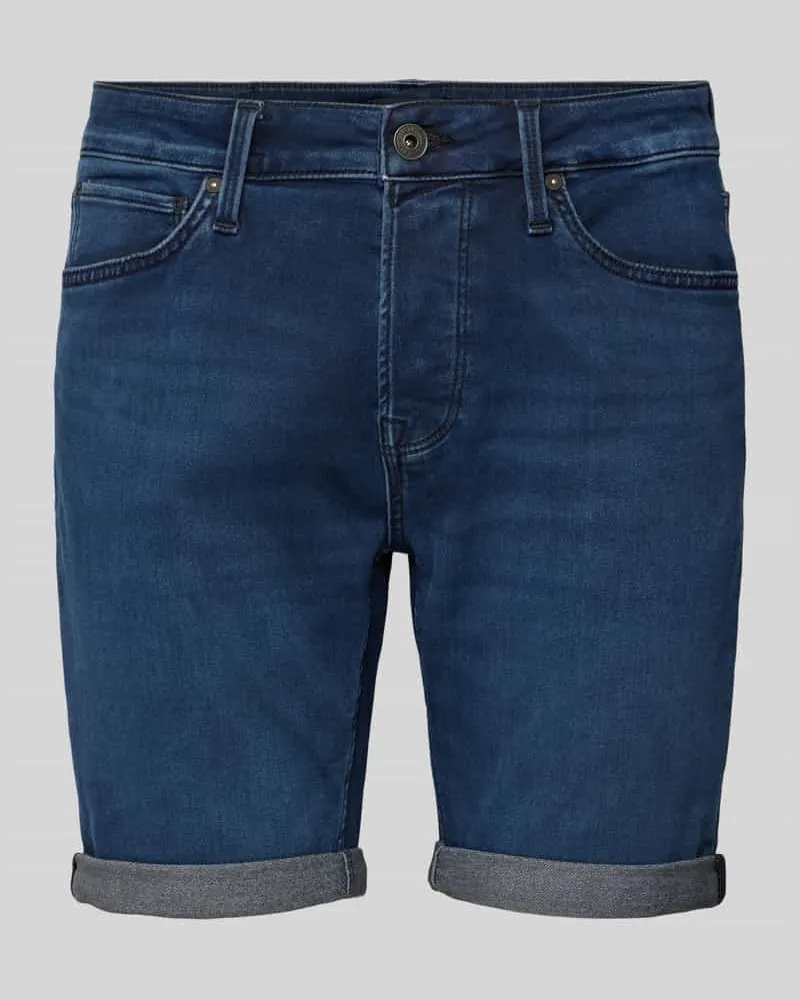 Jack & Jones Regular Fit Jeansshorts im 5-Pocket-Design Dunkelblau