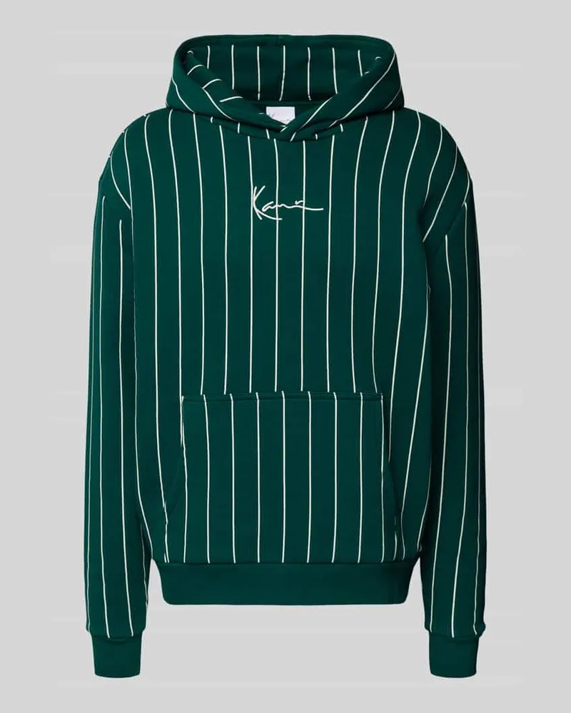 Karl Kani Hoodie mit Logo und Känguru-Tasche Petrol