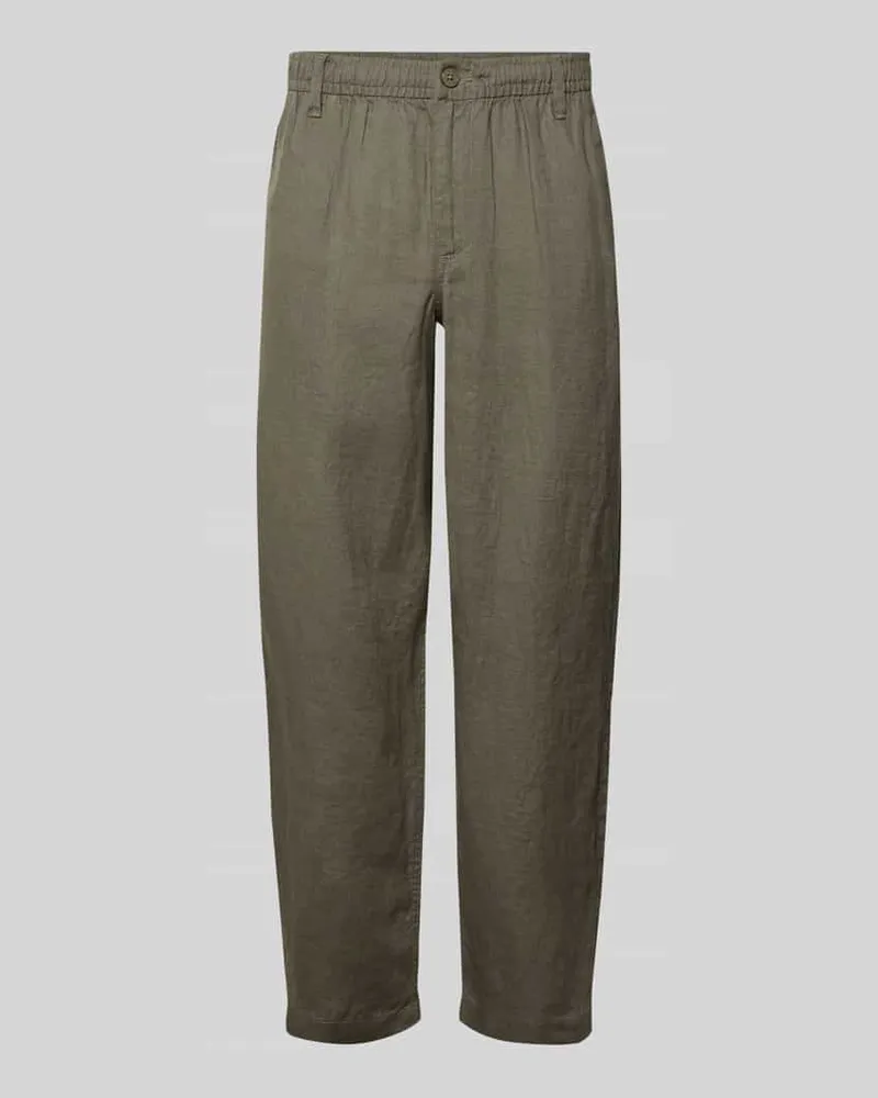 Jack & Jones Leinenhose mit Eingrifftaschen Modell 'KARL LAWRENCE Khaki