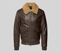 Lederjacke mit Zweiwege-Reißverschluss Modell 'CHEITON