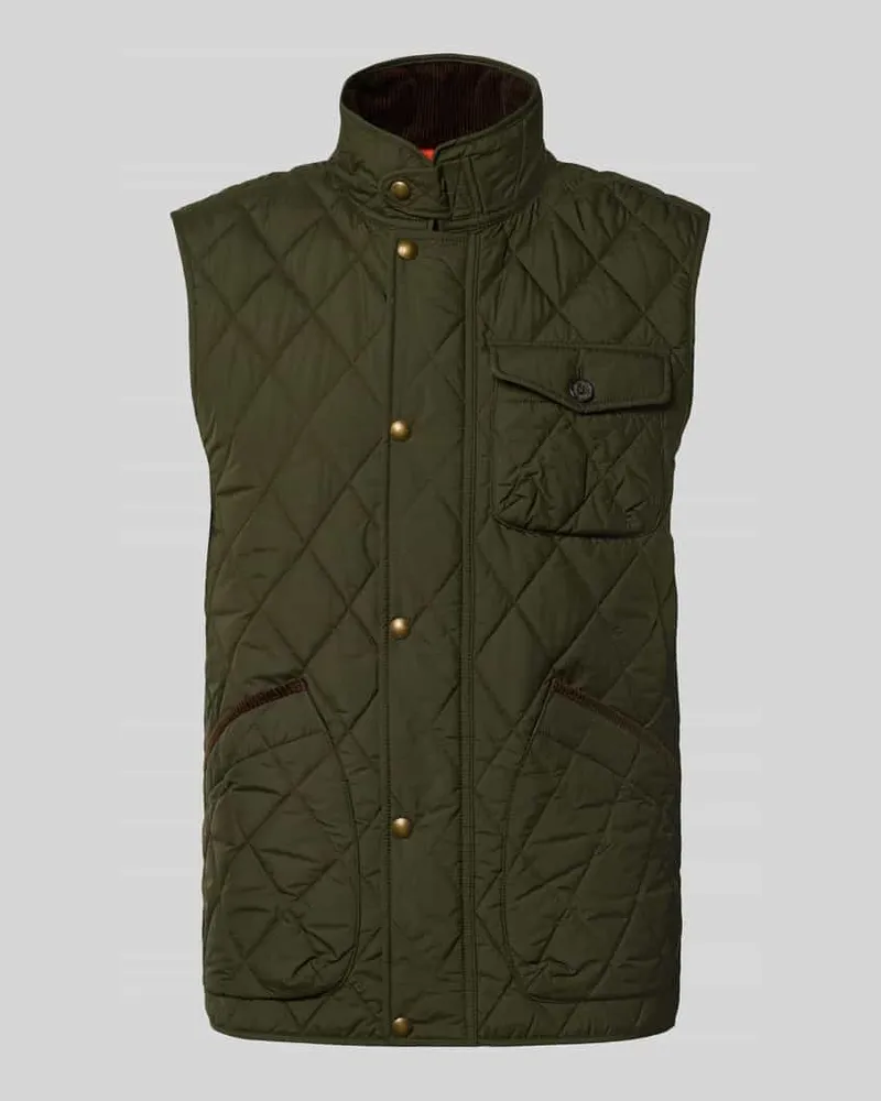 Ralph Lauren Regular Fit Weste mit Logo-Patch Modell 'BEATON Oliv