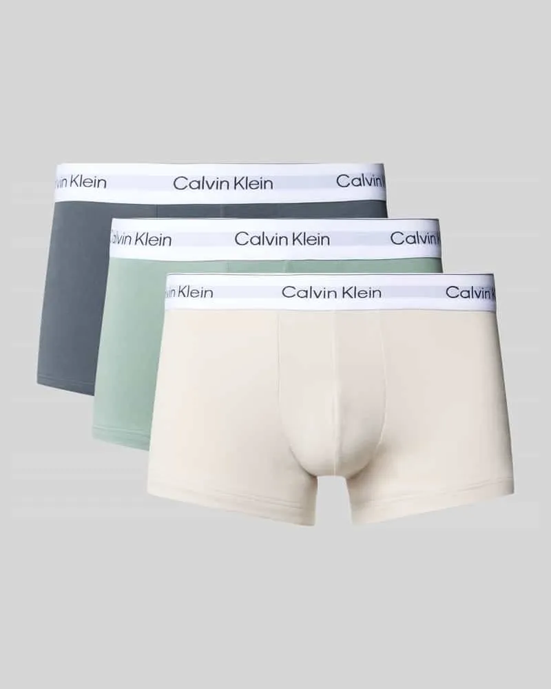 Calvin Klein Trunks aus Baumwoll-Mix im 3er-Pack Modell 'LOW RISE TRUNK 3PK Mittelgrau