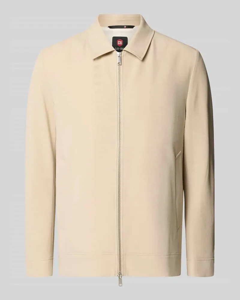 CG Jacke mit Zweiwege-Reißverschluss und Eingrifftaschen Beige