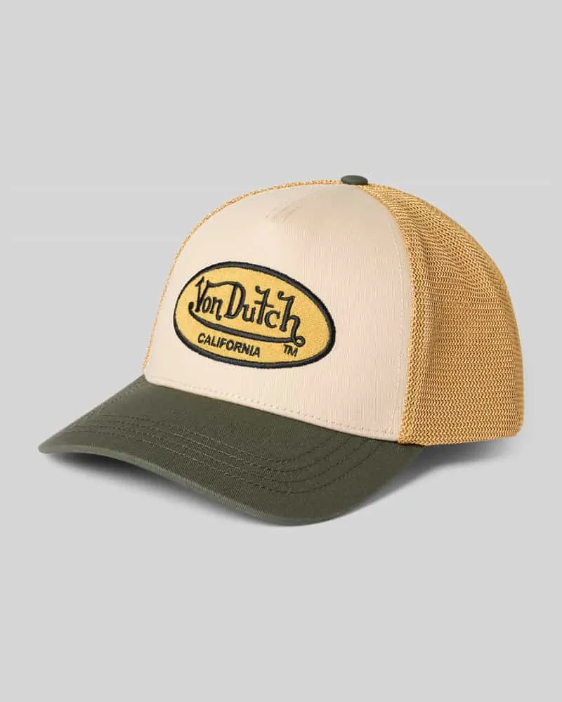 Von Dutch Trucker Cap mit Label-Patch Modell 'Terry Gelb