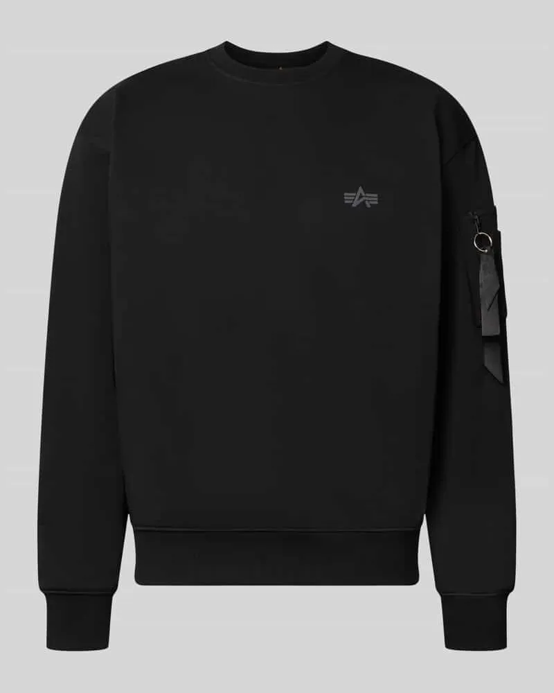 Alpha Industries Sweatshirt mit Label-Details Black