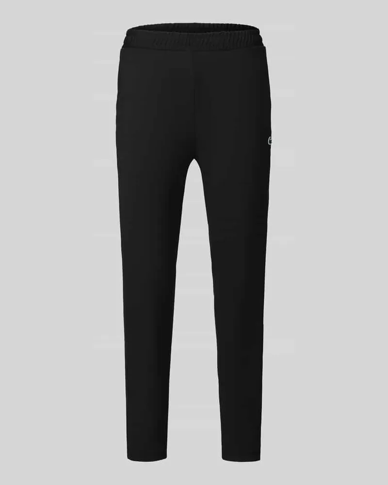 Lacoste Slim Fit Trainingshose mit Logo-Patch Black