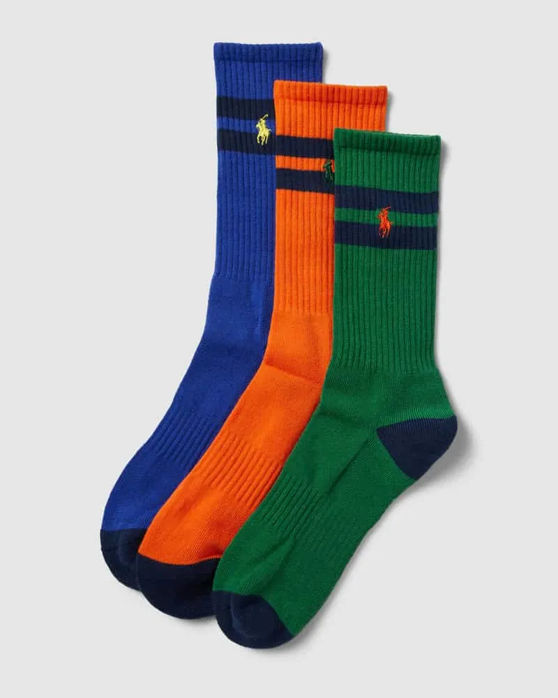 Ralph Lauren Socken mit Logo-Stitching im 3er-Pack Gruen