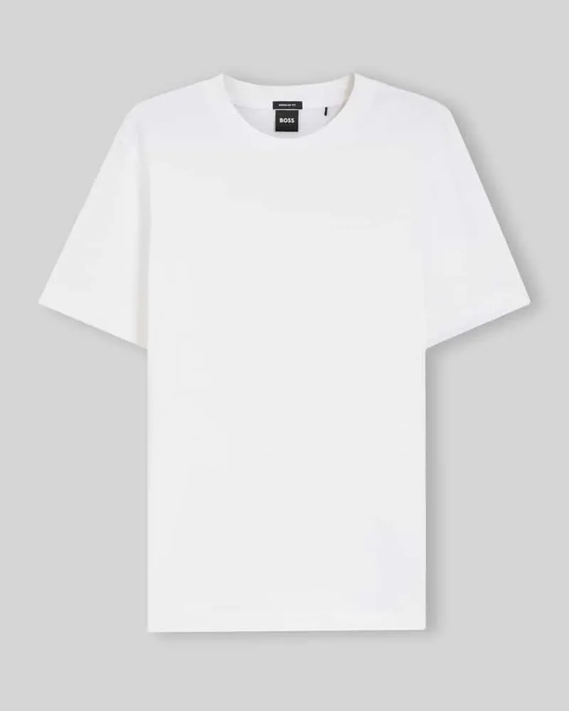 HUGO BOSS Regular Fit T-Shirt aus reiner Baumwolle Modell 'Thompson 02 Weiss