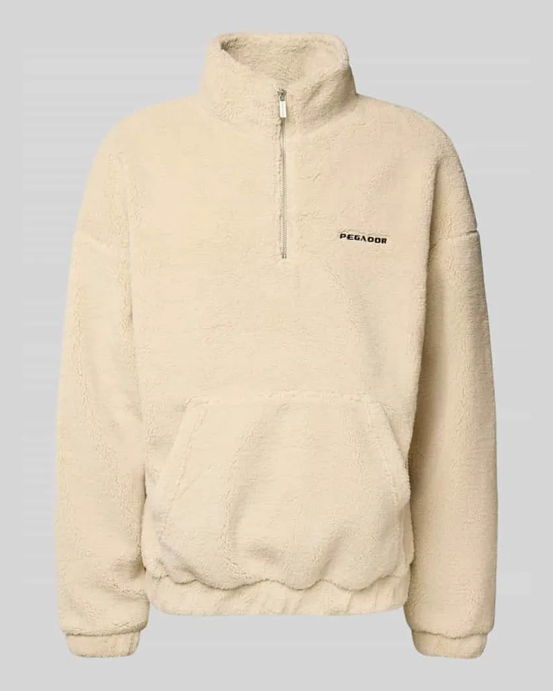 PEGADOR Fleecepullover mit Troyer-Kragen Modell 'Puka Ecru