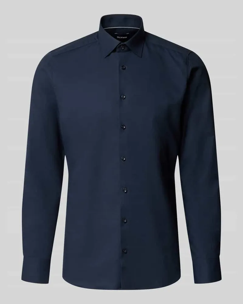 Olymp Slim Fit Businesshemd mit Kentkragen Marine