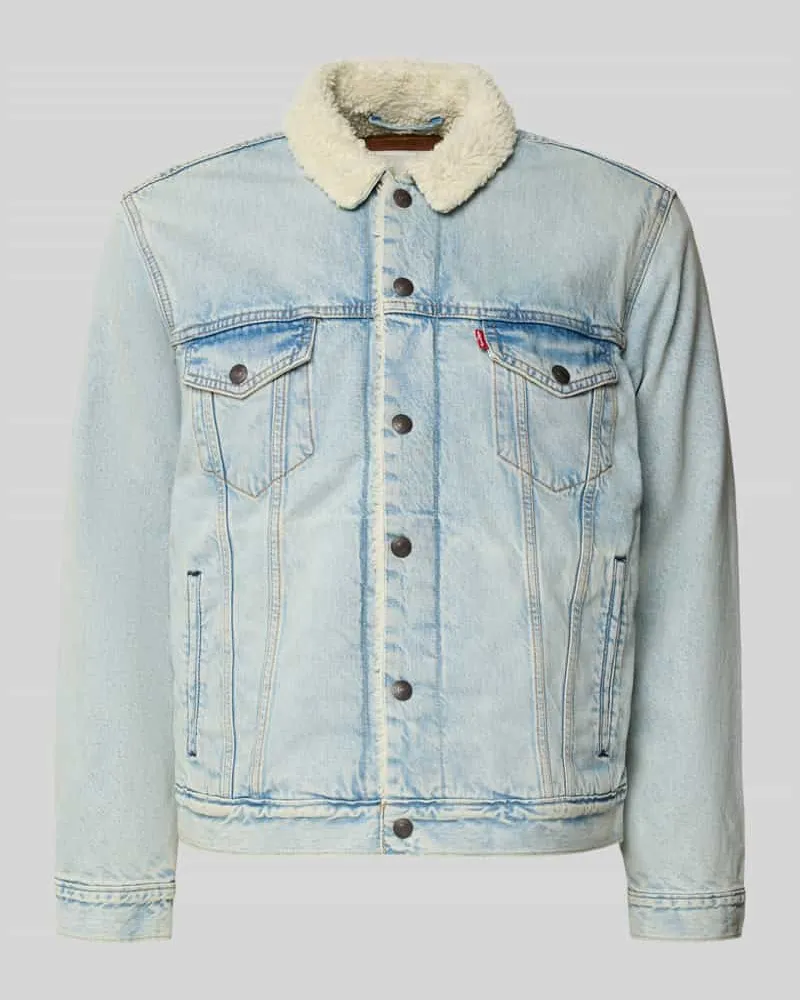 Levi's Jeansjacke mit Teddykragen Jeansblau