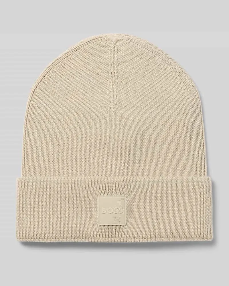 HUGO BOSS Mütze aus Schurwoll-Mix Modell ''Foxxy_Hat Beige