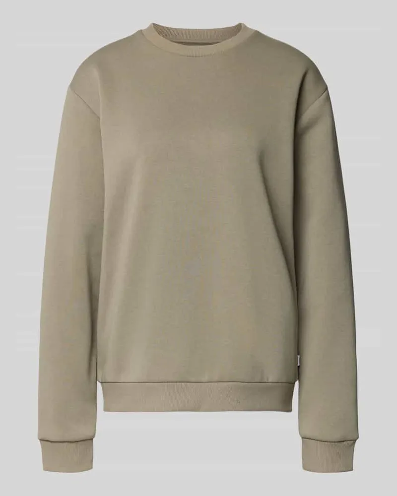 Jack & Jones Sweatshirt mit gerippten Abschlüssen Modell 'BRADLEY Oliv