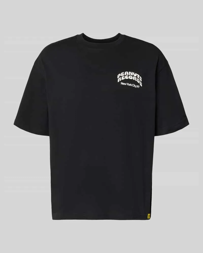 Only & Sons Regular Fit T-Shirt aus reiner Baumwolle Modell 'PEANUTS Black
