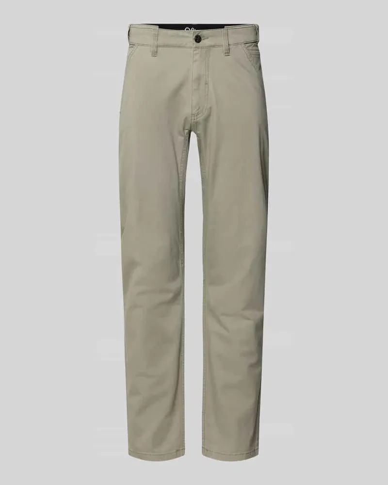 S.Oliver Regular Fit Chino aus Baumwoll-Mix Khaki