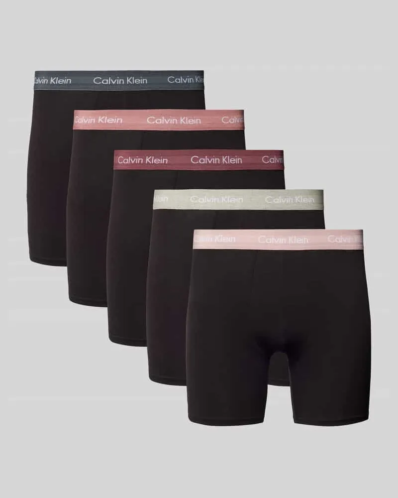Calvin Klein Trunks mit elastischem Label-Bund im 5er-Pack 