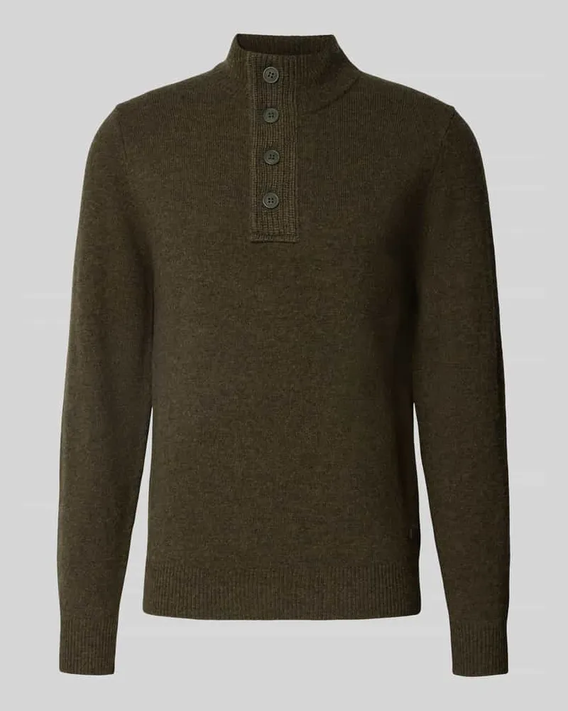 Barbour Troyer aus Wolle mit kurzer Knopfleiste Oliv