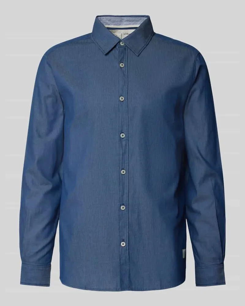 S.Oliver Regular Fit Freizeithemd aus reiner Baumwolle Blau