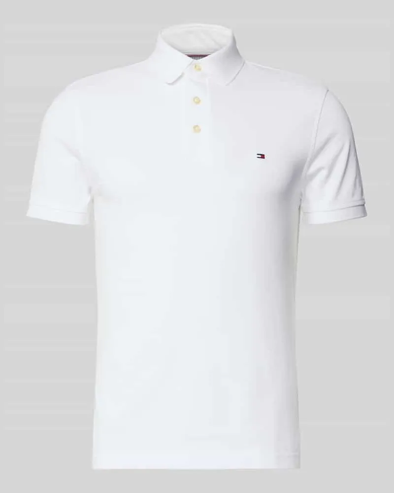 Tommy Hilfiger Slim Fit Poloshirt mit Stretch-Anteil Weiss