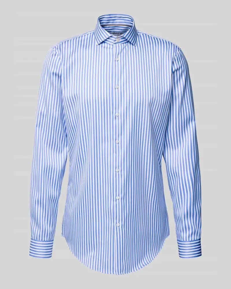 JAKE*S Slim Fit Businesshemd mit Haifischkragen und extra langem Arm 