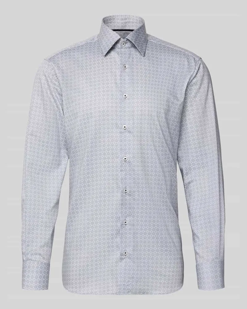 Eterna Regular fit Business Hemd aus Baumwolle mit Kentkragen Mittelgrau