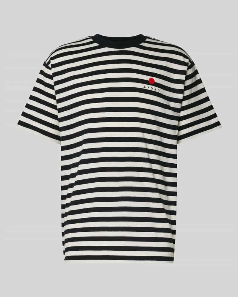 Edwin Jeans T-Shirt mit Stitching-Detail Modell 'BASIC STRIPE 