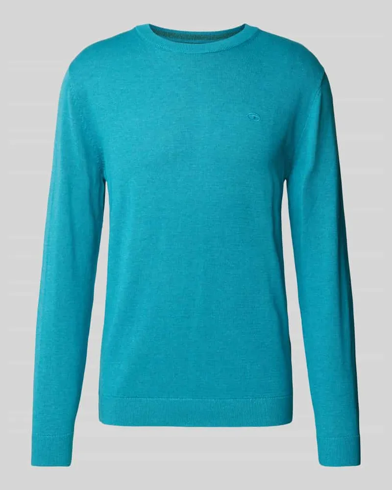 Tom Tailor Strickpullover mit Rundhalsausschnitt aus reiner Baumwolle 