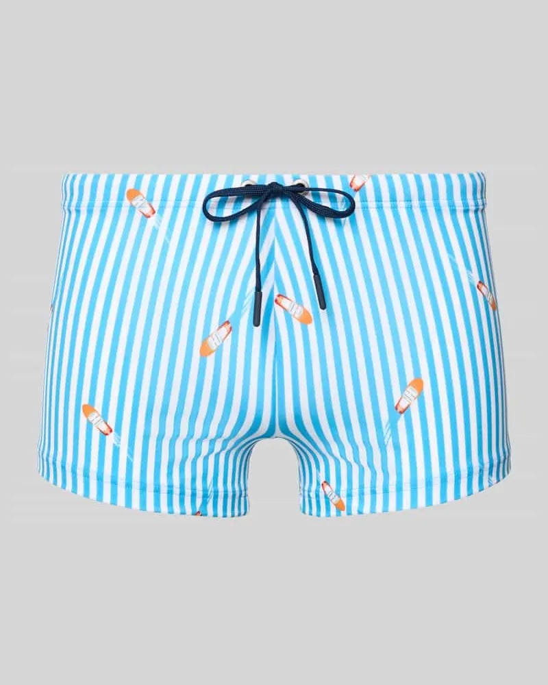 HOM Badehose im Allover-Look Modell 'Viareggio Ocean