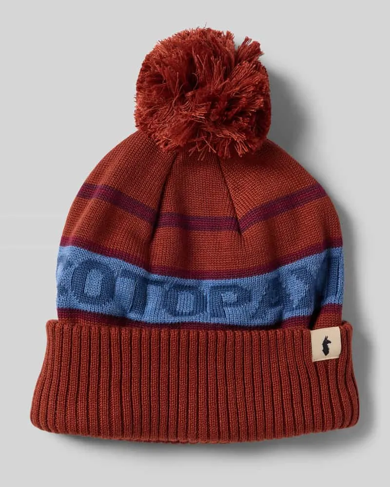 Cotopaxi Beanie mit Label-Details Camel